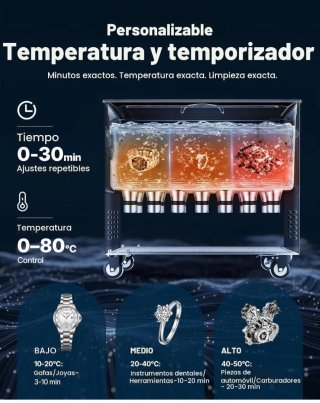 Limpiador Ultrasónico VEVOR 50L Profesional