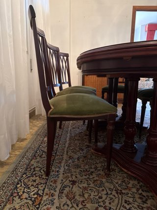 Mesa Comedor Extensible + 6 Sillas Madera