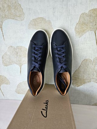 Scarpe Clarks Un Costa Lace Blu Taglia 44. Nuove.