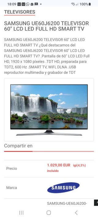 Samsung Smart TV 60"