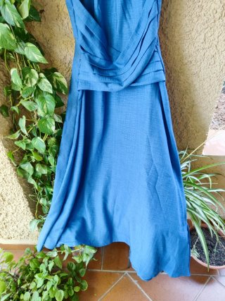 Vestido largo azul de verano