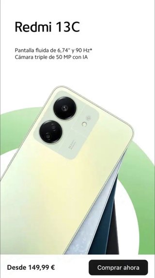 Xiaomi Redmi 13C 50MP IA 6.74 90Hz