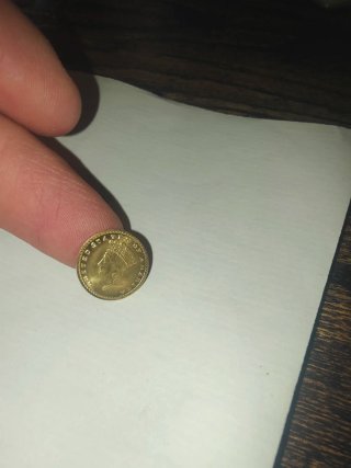 Moneda de oro cabeza de indio