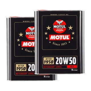 2x Motul Classic 20W50 2L