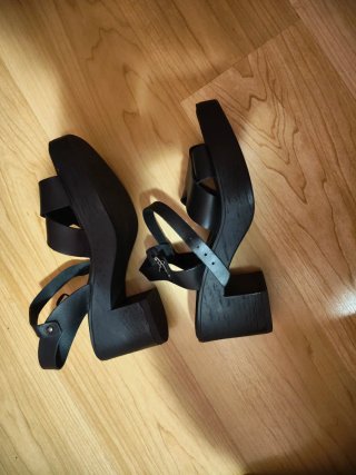 Sandalias negras mujer
