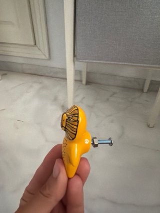Tiradores de armario león amarillo (13 unids)
