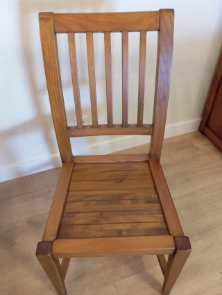 Mesa comedor madera maciza + 6 sillas
