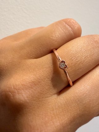 Anillo Pandora Corazón Rosa Oro talla 8