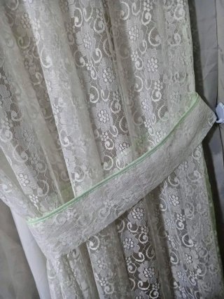 2 Cortinas Encaje BAÑO