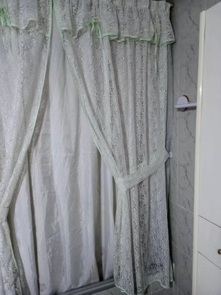 2 Cortinas Encaje BAÑO