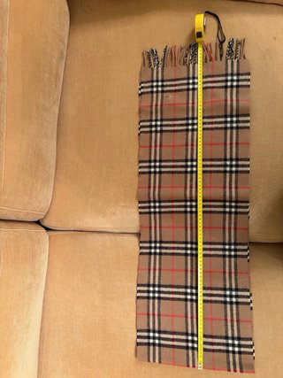 Bufanda Burberry clásica Lana marrón y roja