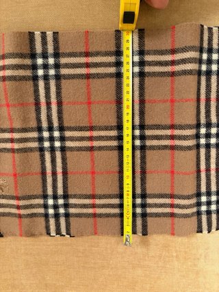 Bufanda Burberry clásica Lana marrón y roja