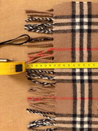 Bufanda Burberry clásica Lana marrón y roja