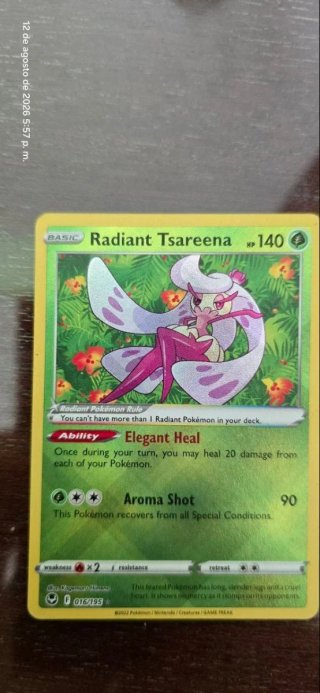 Carta Pokémon Radiant Tsareena HP 140