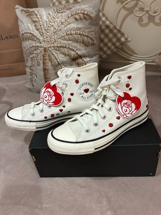 Converse All Star Talla 37 Mujer Corazones