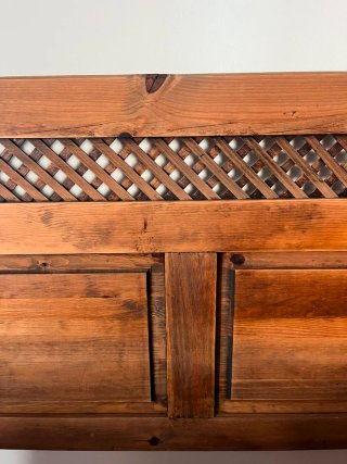 Cabecero grande de madera maciza de estilo rústico