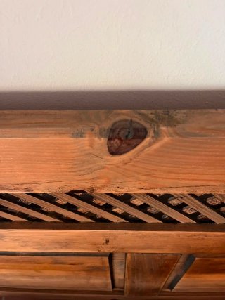 Cabecero grande de madera maciza de estilo rústico