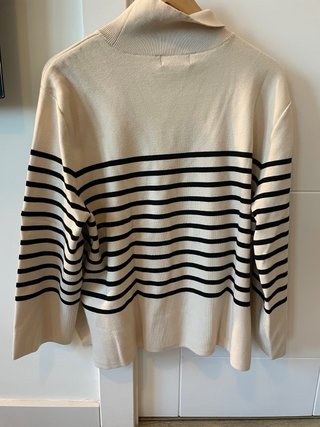 Jersey H&M rayas beige y negro mujer