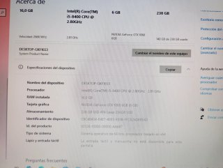 PC Gaming + Monitor GTX 1060 6GB i5-8400