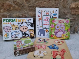 Lote 4 Puzzles y 2 Libros bebé NUEVOS