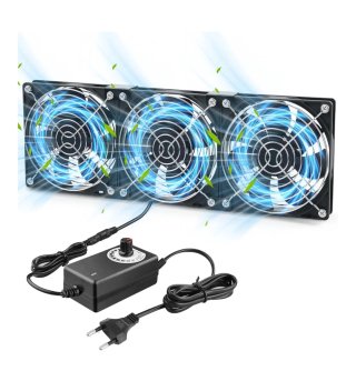 Kit 3 Ventiladores 120mm ZAKVOP con Regulador