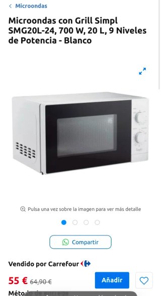 Microondas Grill SMG20L-24 Blanco