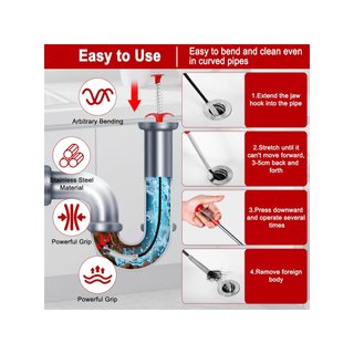 Desatascador tuberías profesional espiral 7.5m con