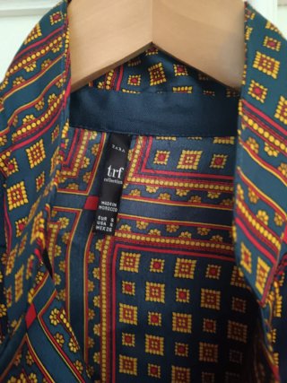 Camisa tipo chaqueta estampada