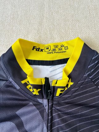 Maillot Ciclismo Fdx Sin Mangas Negro Amarillo