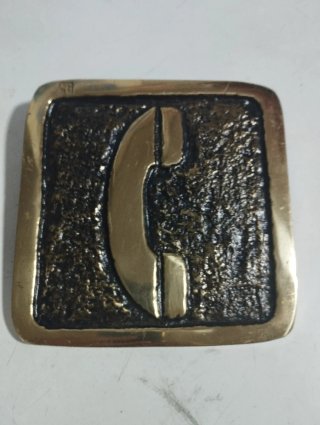 PLACA METAL TELÉFONO