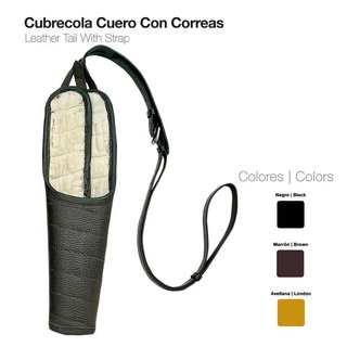 Cubrecola de cuero con correas