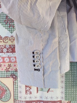 Americana Zara Basic Raya Diplomática Marrón Talla