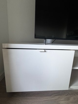 Mueble TV Ikea Byas Blanco