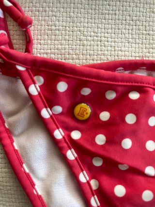Bikini Rojo Lunares y Rayas Talla S