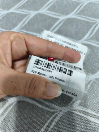Retal 2x1,40 de tela de loneta algodón y acrílico