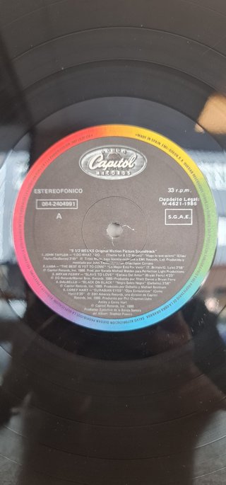 Banda Sonora Original 9 1/2 Weeks LP