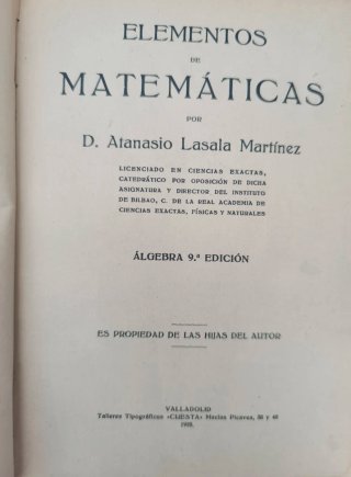 Libro antiguo matemáticas