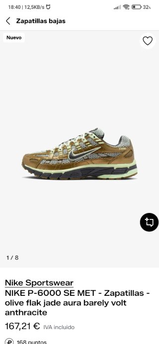 Nike P-6000 SE Zapatillas Oro Oliva Jade