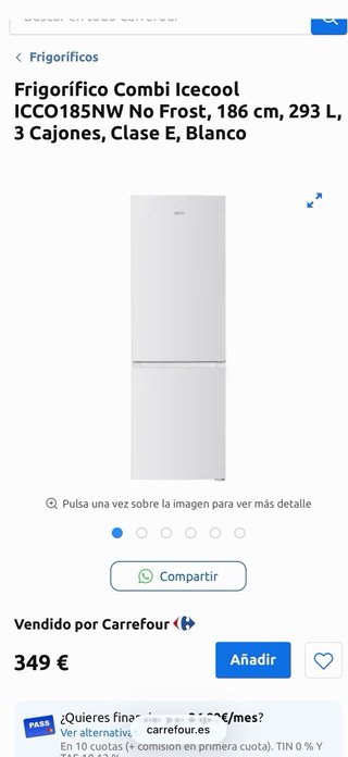Nevera Frigorífico Icecool Blanca