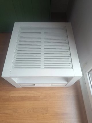 Mesa de centro Banak blanca con cristal