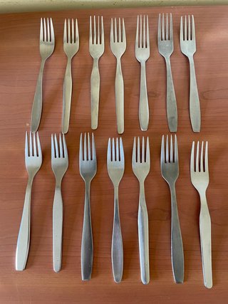 Lote de 28 cubiertos de acero inox (vintage)