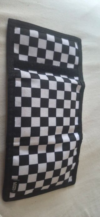 Cartera Vans Cuadros Blanco y Negro