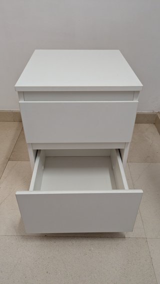 2 Cómodas Ikea MALM con 2 cajones blancas 40x50 cm
