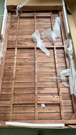 Sklum Mesa de jardín rectangular 200x100 madera