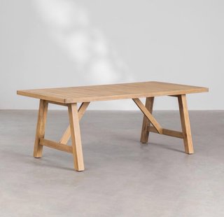 Sklum Mesa de jardín rectangular 200x100 madera
