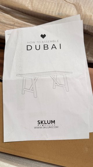 Sklum Mesa de jardín rectangular 200x100 madera