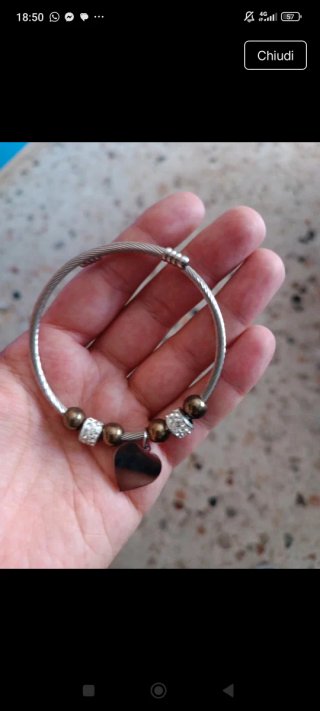 Braccialetto donna con ciondolo cuore