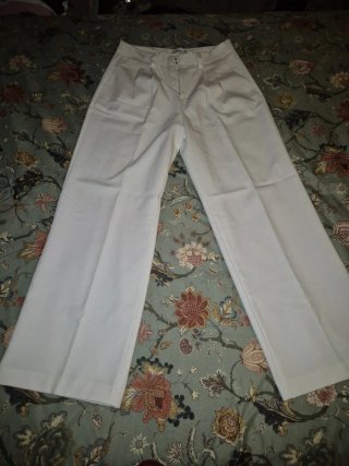 Pantalón de pinzas blanco