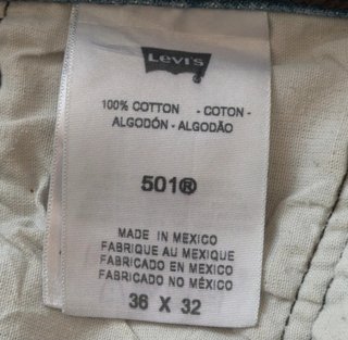 Levi's 501 Vaqueros Cortos Hombre W36