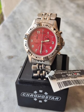 Orologio Sector Chronostar Rosso Argento